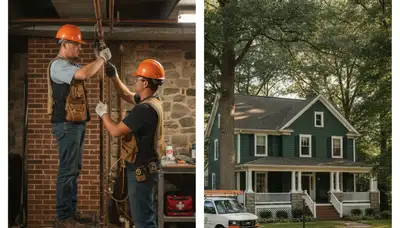 Plumber repairing a pipe in Dayton, OH for residential plumbing service
