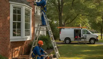 Plumber repairing pipe in Dayton, OH for reliable plumbing service