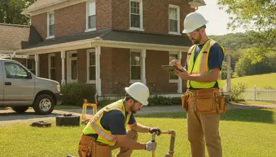 Dayton, OH plumbing repair technician fixing a residential pipe leak