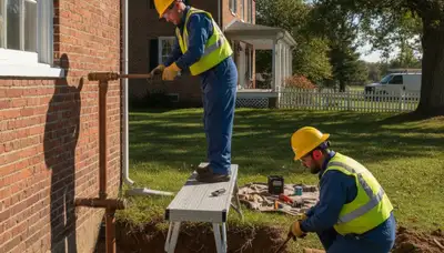 Plumber repairing a sink in Dayton, OH for fast plumbing repair service