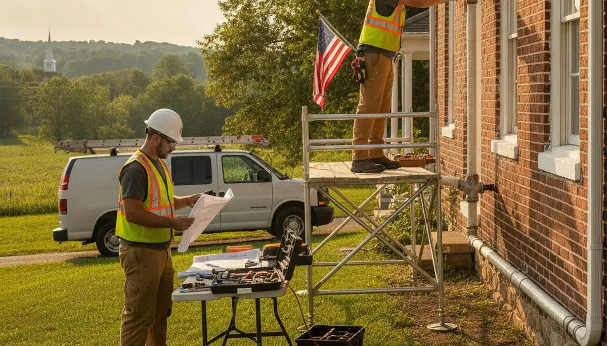 Dayton, OH plumber repairing a sink for a plumbing repair service
