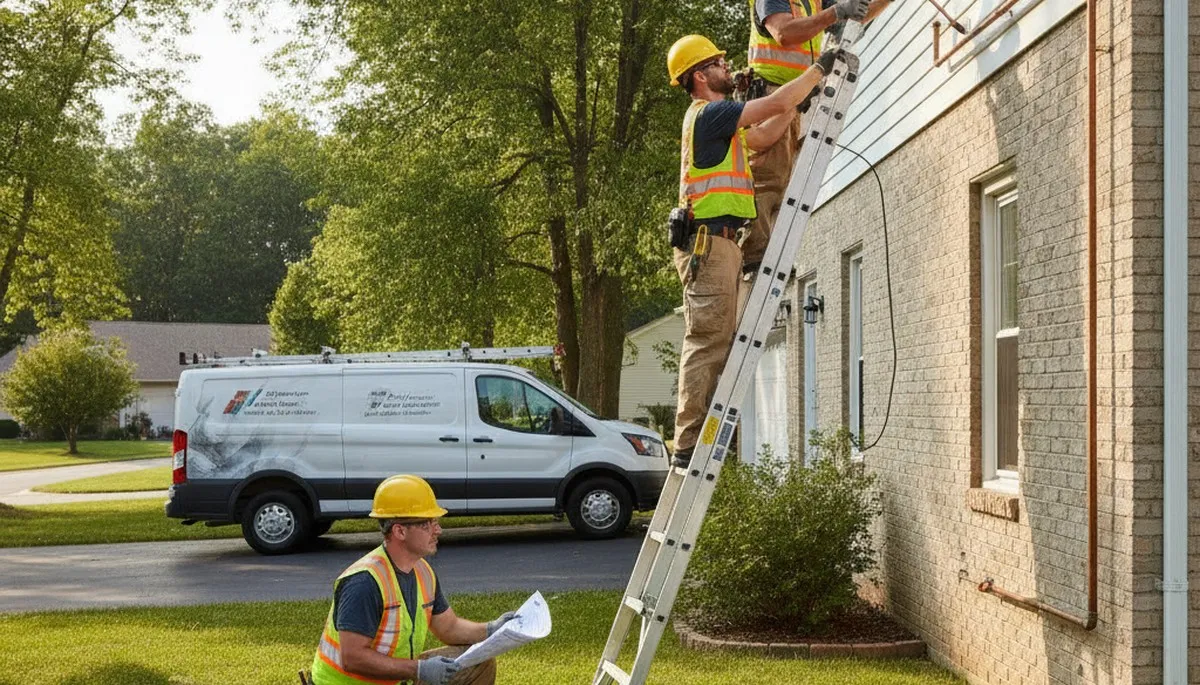 Plumber repairing a leak in Dayton, OH for local plumbing repair service