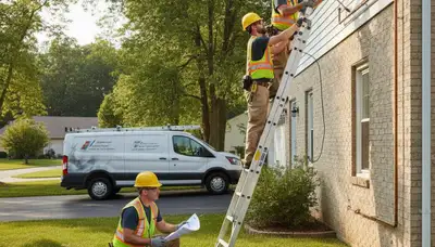 Plumber repairing a leak in Dayton, OH for local plumbing repair service