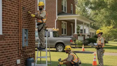 Plumber repairing a pipe in Dayton, OH for plumbing repair services