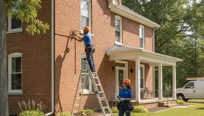 Dayton, OH plumber repairing a residential pipe for plumbing service