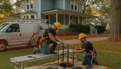 Dayton, OH plumber repairing a residential pipe for plumbing repair service