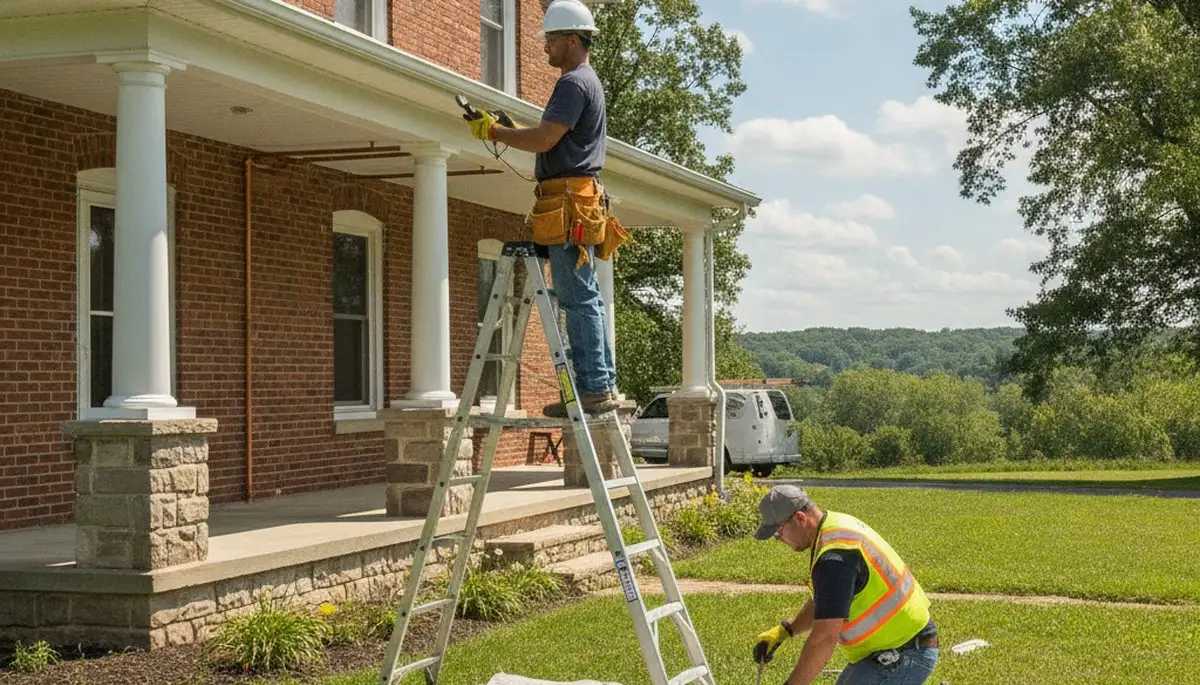 Professional Dayton, OH plumber repairing a sink for a plumbing service call
