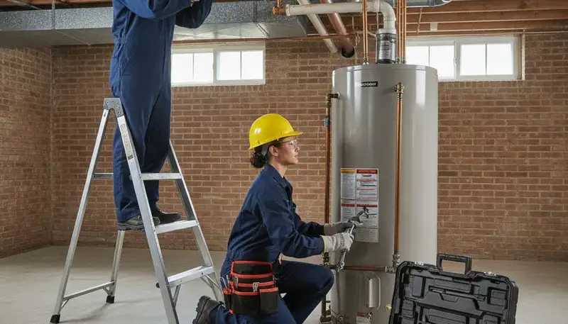 Plumber repairing a pipe in Dayton, OH for residential plumbing service